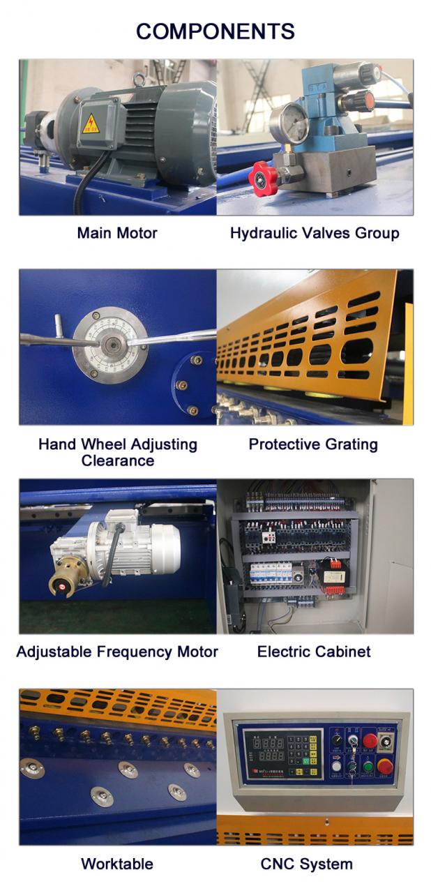 কার্বন স্টেইনলেস স্টিল শীটের জন্য Cnc Nc হাইড্রোলিক প্রেস মেটাল গিলোটিন শিয়ার মেশিন