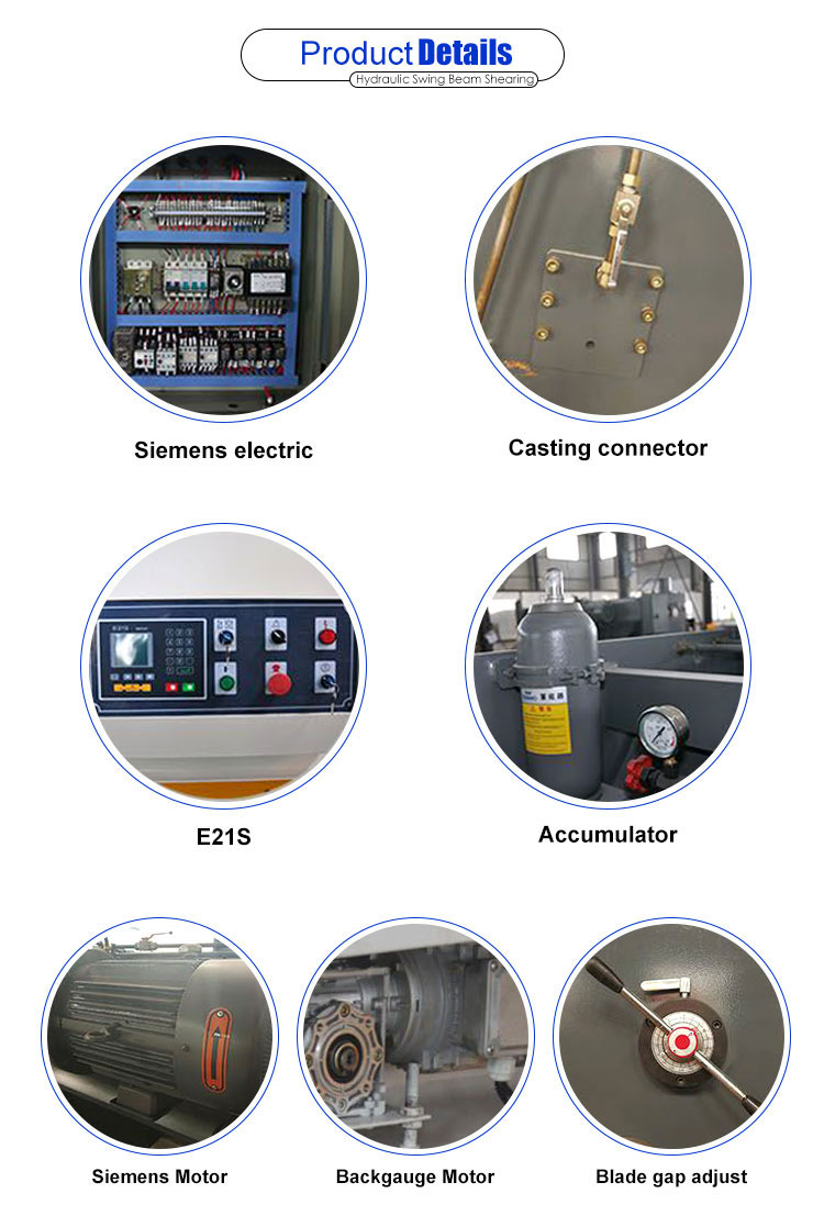 Qc12y-6x5000 Cnc Hydraulic Shearing Machine For Sheet Metal Cutting With Ce Ce এর সাথে শীট মেটাল কাটিংয়ের জন্য Qc12y-6x5000 Cnc হাইড্রোলিক শিয়ারিং মেশিন